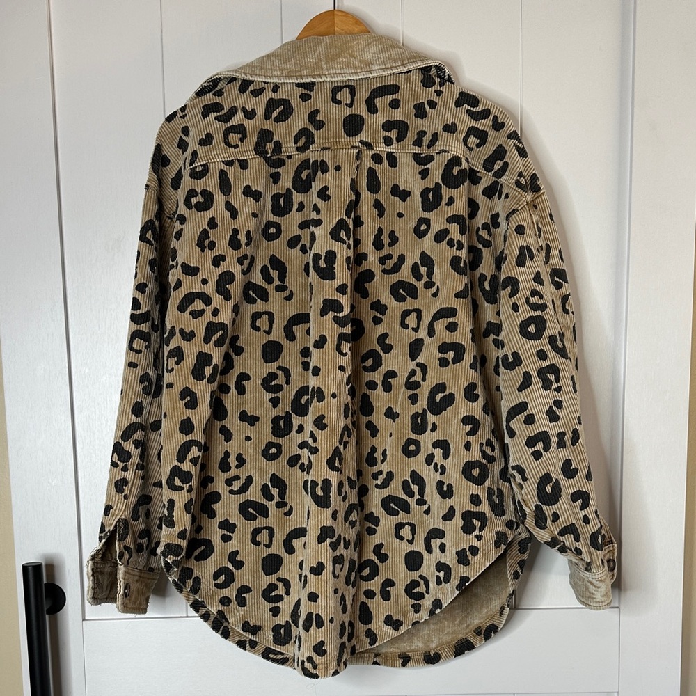 BiBi Animal Print Corduroy Jacket Size Medium - Picture 5 of 7